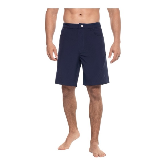 Coolibar Men's Calasa Tech Swim Trunks Size XL Navy UPF 50+ - Picture 1 of 14